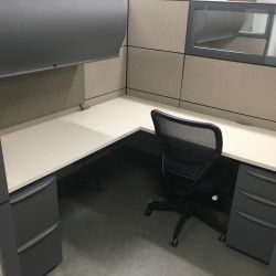 Used 8 X 6' Cubes With Storage $999 Powered and CLEAN Used Cubicles Haworth Premise