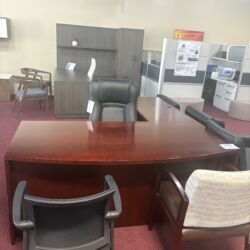 72" Bow Front Desk ( Lshape) W/ BBF ($500)