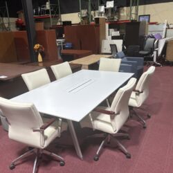 Powered White Confrence Table 7' x 4' ($450)