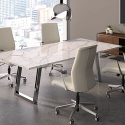 JSI Native Conference Table with Hospitality Cart