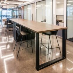 Cafe height live edge table